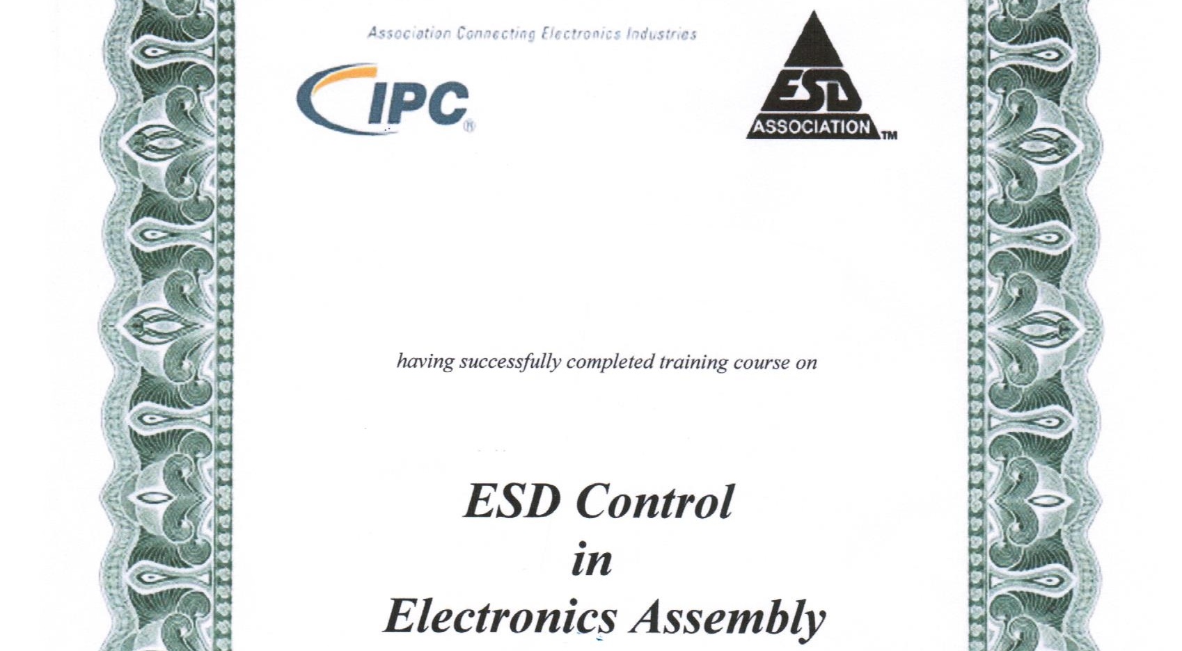 ESD CONTROL İN ELECTRONİCS ASSEMBLY